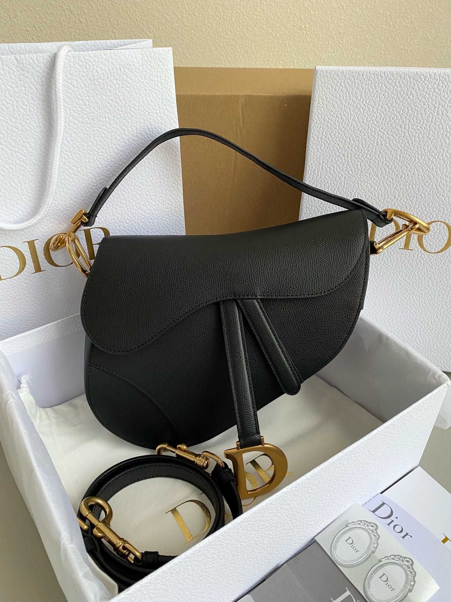 Geanta Christian Dior Saddle black 24×6×18 cm, Premium