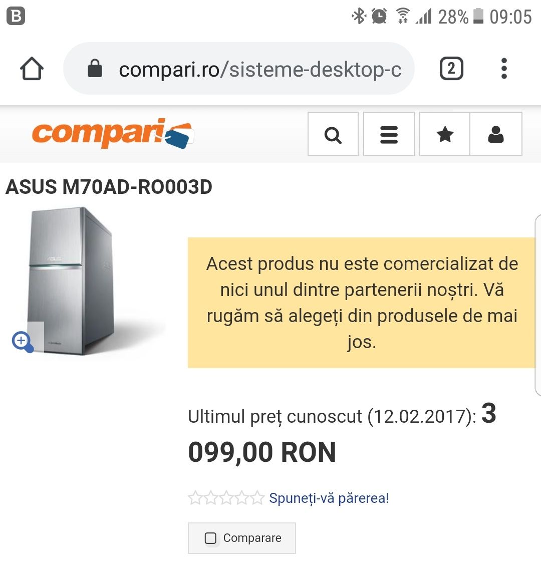 Sistem Desktop PC ASUS M70AD-RO003D cu procesor Intel® Core™ i5-4460