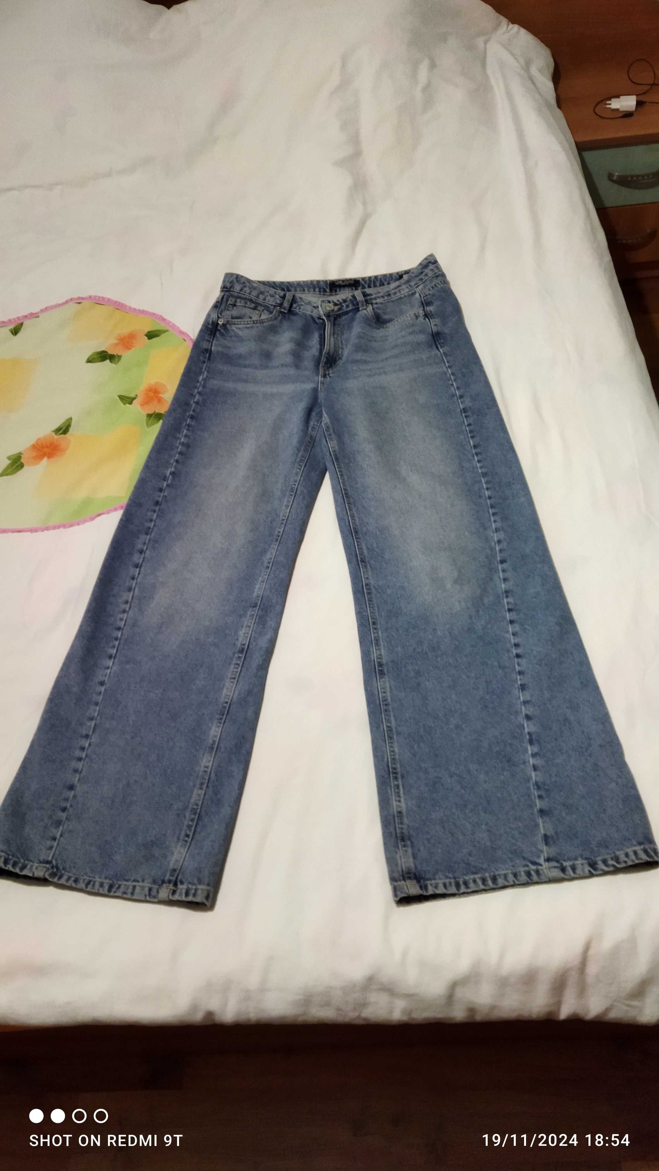 Дамски дънки,нови,размер 38 WIDE LEG