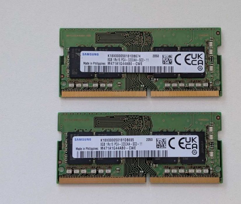 2x8gb DDR4 3200 Samsung pentru laptop