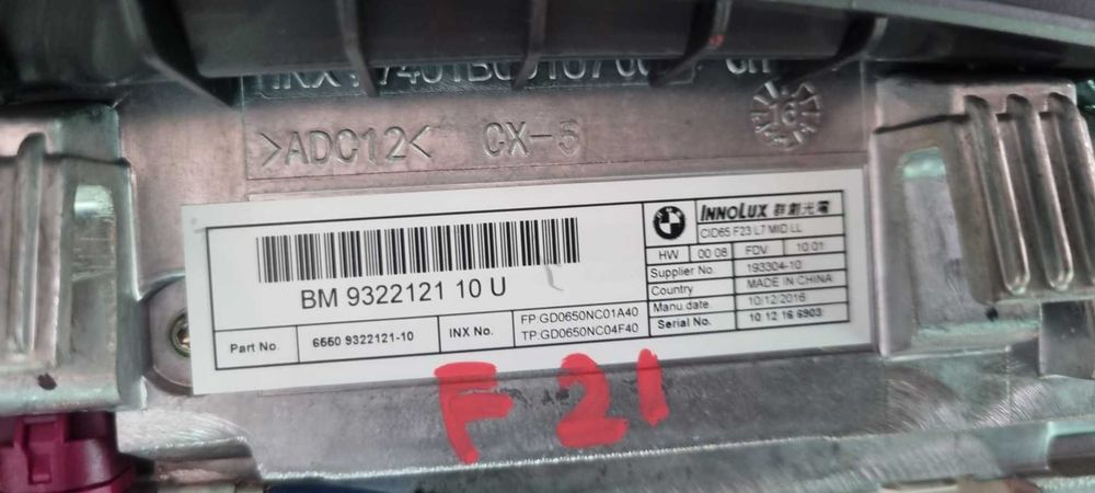 Display navigatie BMW F20 F21 F22 F23 cod 9322121
