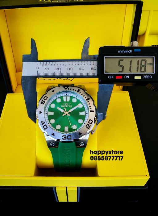 INVICTA Bumble Green 51mm, Инвикта нов ръчен часовник