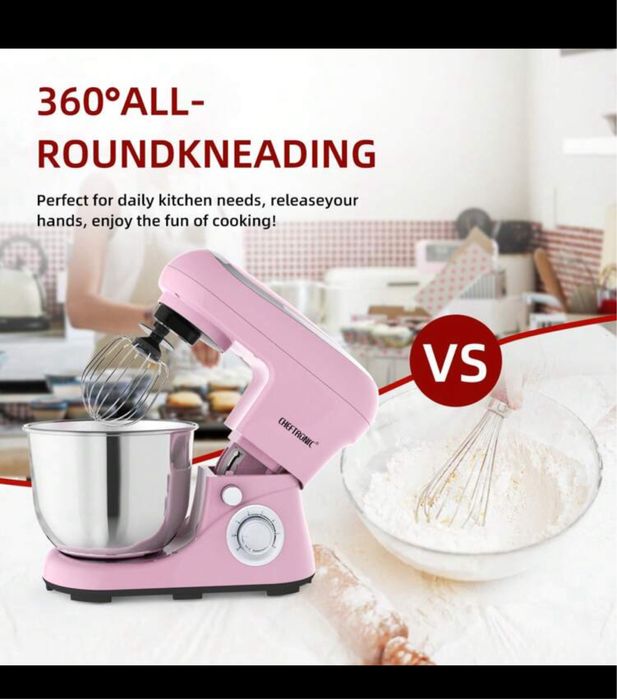 Mixer de bucătărie electric, 5L, cu cap înclinat 6+P