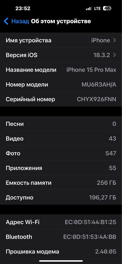 Iphone 15 pro max 256тали.