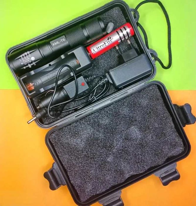 Lanterna tactica de buzunar cu 5 moduri de iluminare, aliaj aluminiu