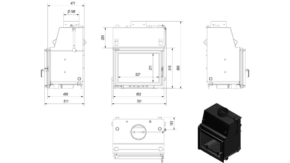 REDUCERE Termosemineu pt. 120 mp/Focar Centrala tip Semineu (Seminee)