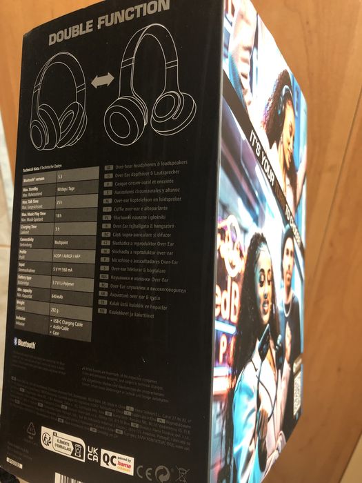 Căsti 2 în 1 HAMA Passion Turn, Boxă portabilă, Bluetooth, Over-ear