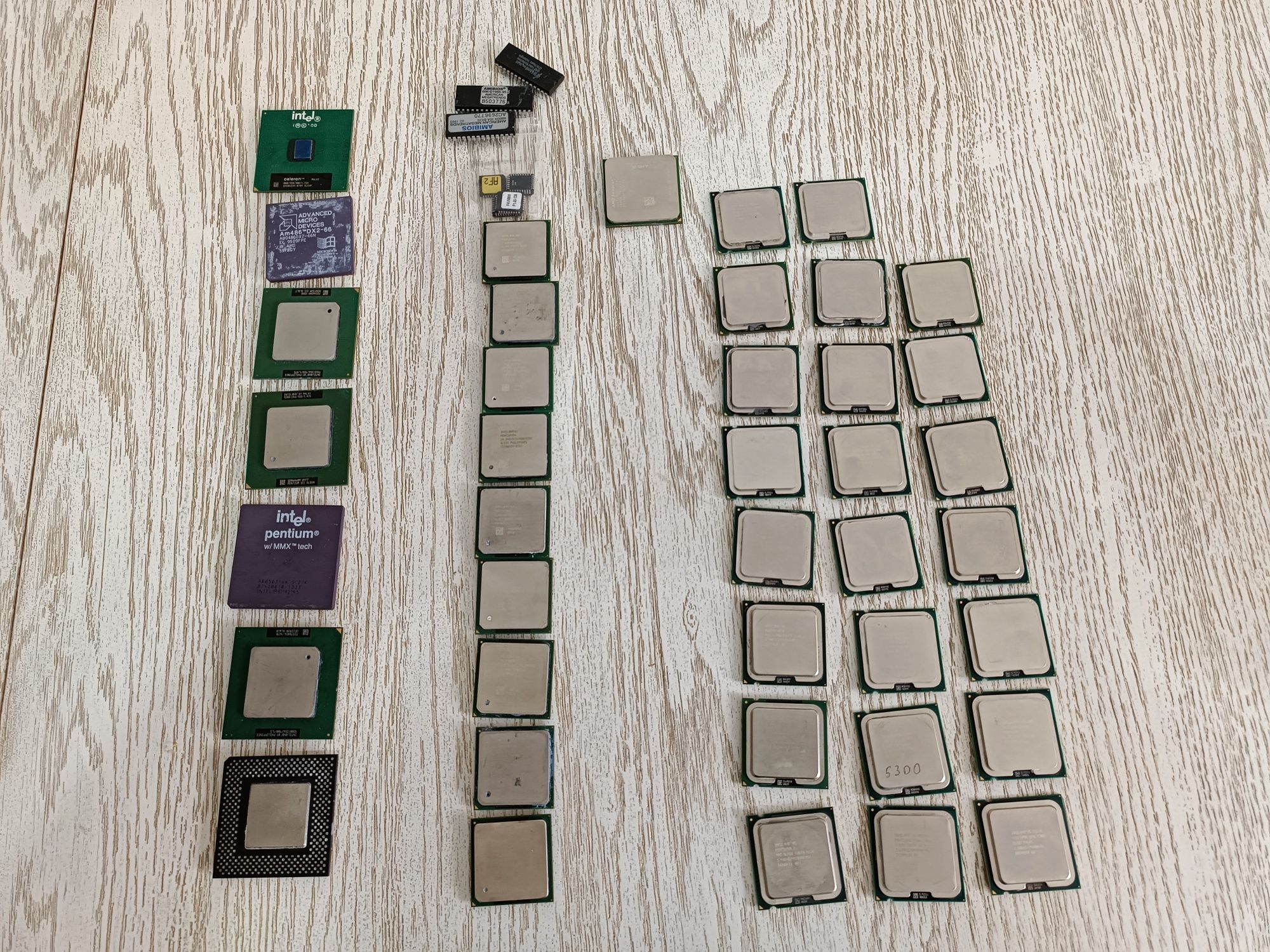 Старые процессоры и ОЗУ Processor Intel, Ram