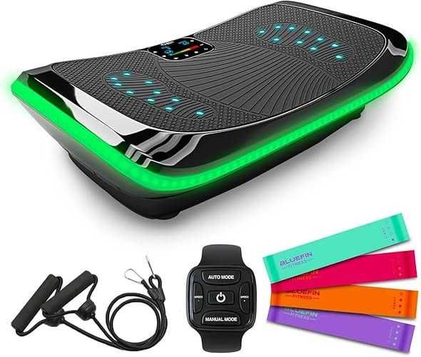 Bluefinn Fitness Placă vibratoare 4D cu 3 motoare