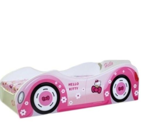 Nou Pat Copii Masina Hello Kitty Car Mare 160x80 - 2-12 ani cu saltea.