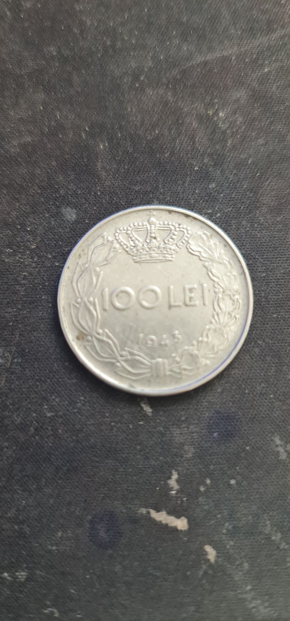 Moneda argint 1943 regele mihai ı 100lei