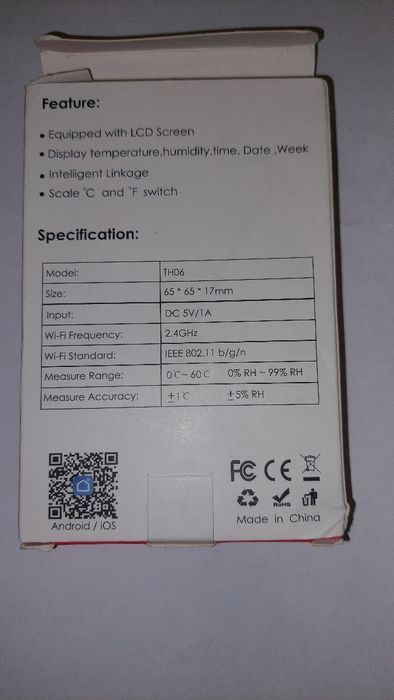 Senzor temperatura și umiditate wifi