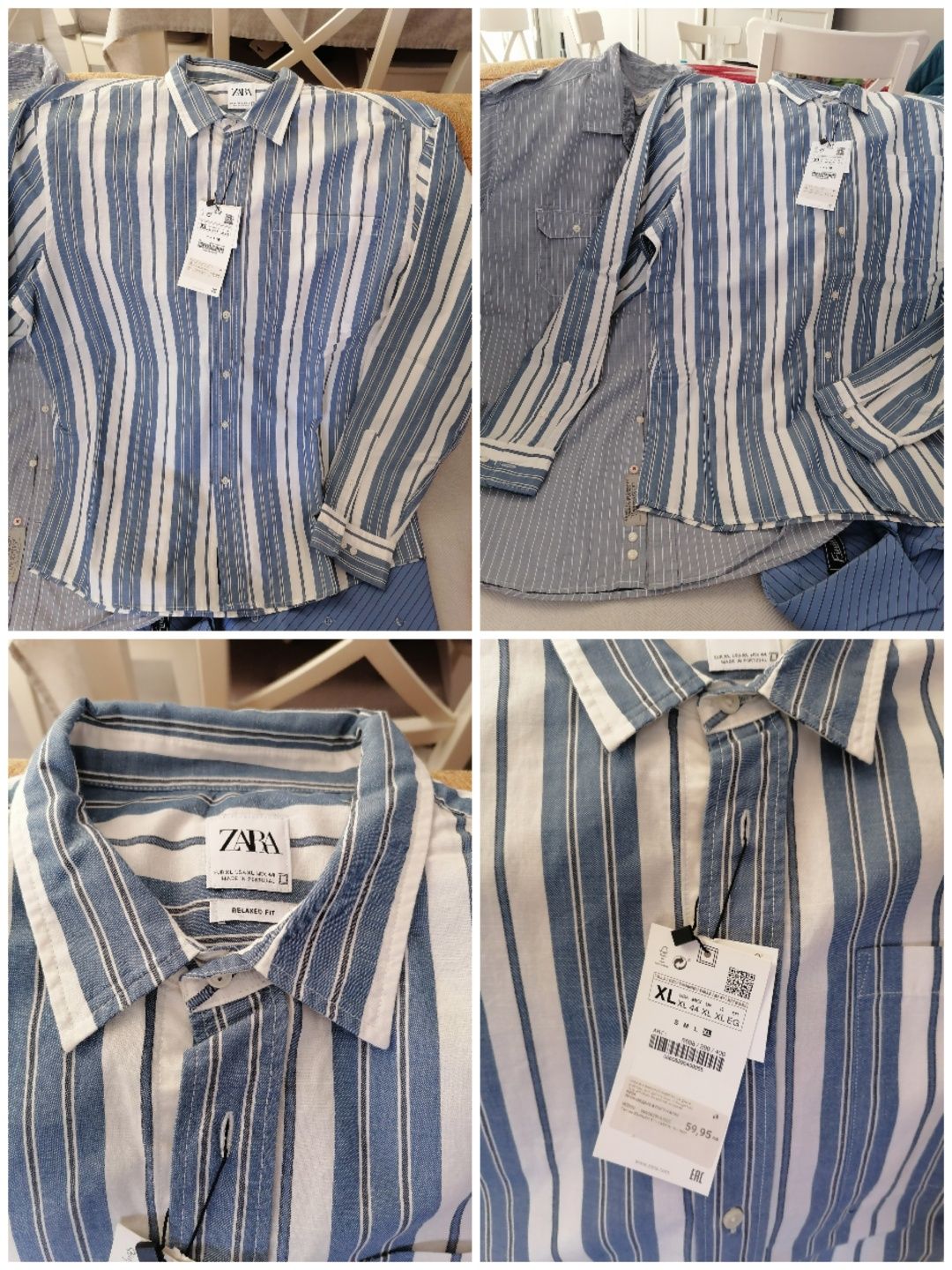 Мъжка риза Zara, нова, с етикет, размер XL-XXL. 
Купих я на намаление.