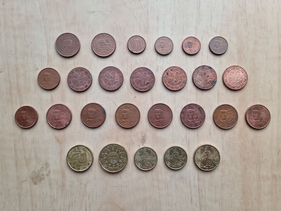 Colectie monede rare 1, 2, 5, 10, 20, 50 euro centi