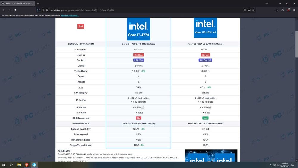 Unitate PC Intel Xeon E3-1231V3 (i7 4770) 16GB DDR3 GTX 1060 6GB GDDR5