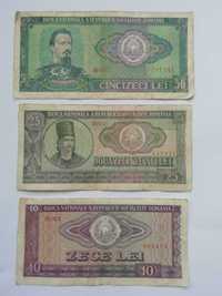 Bancnote vechi 50 lei 1966 25 lei 1966 10 lei 1966