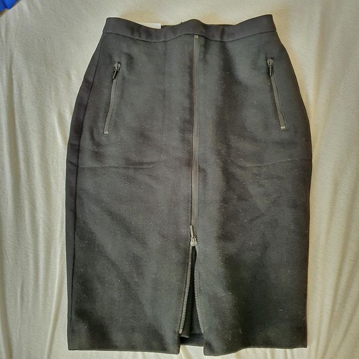 Fusta cu fermoar în fata designer Akris