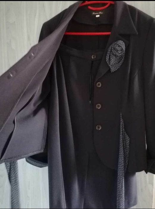 Deux pieces, fusta si sacou, bleumarin