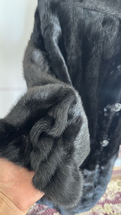 Шуба норка черный бриллиант