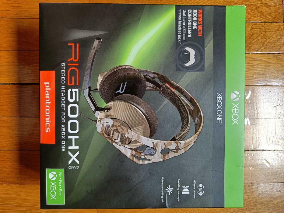 Casti Gaming Plantronics RIG 500HX Xbox One, PC (noi, in cutie)