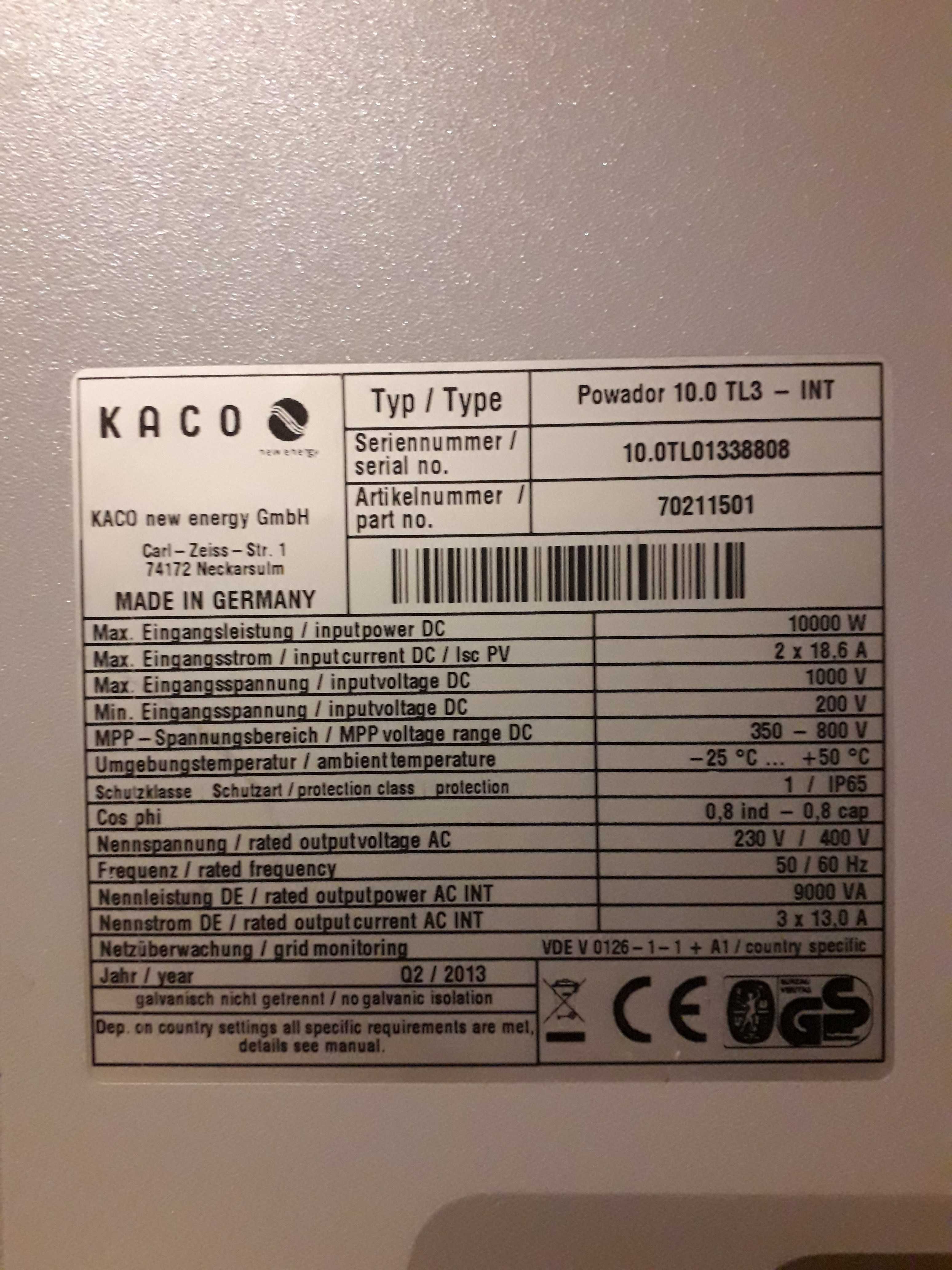 Invertor trifazat 10kw ongrid -Made in Germany