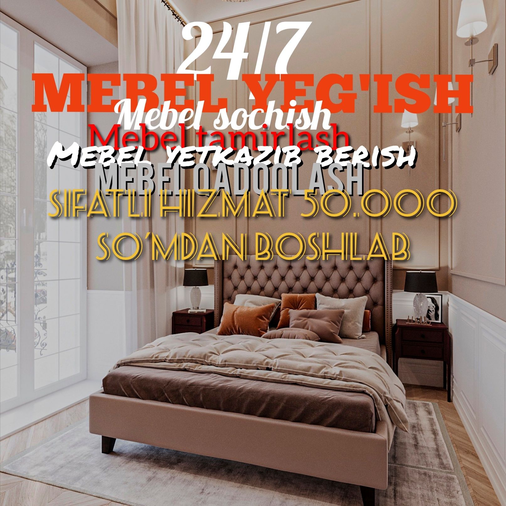 Mebel yeg'ish mebel sochish mebel o'rnatish Мебел сборка Мебел разбор