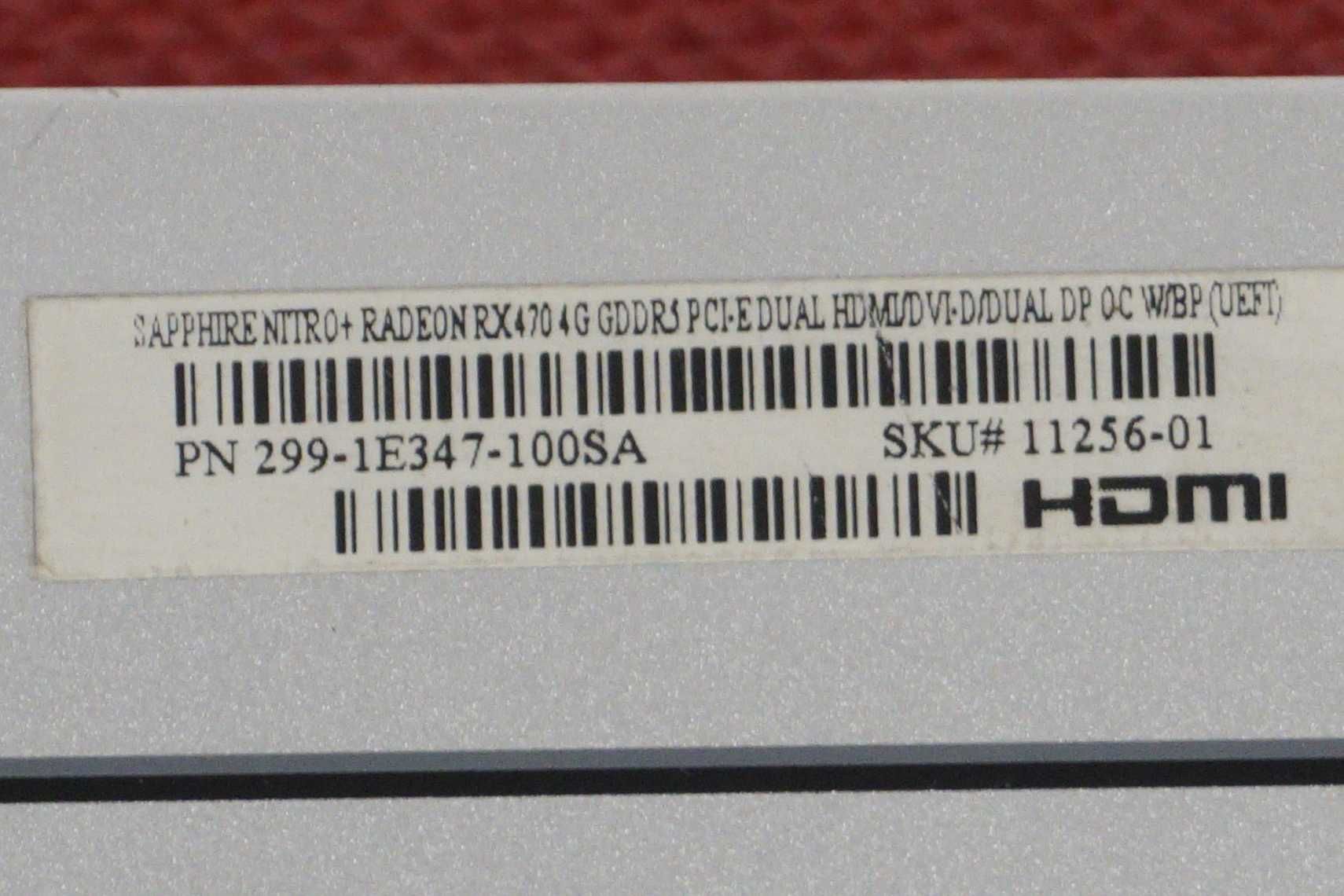 GPU Видео карта RX 470 4GB Sapphire Nitro