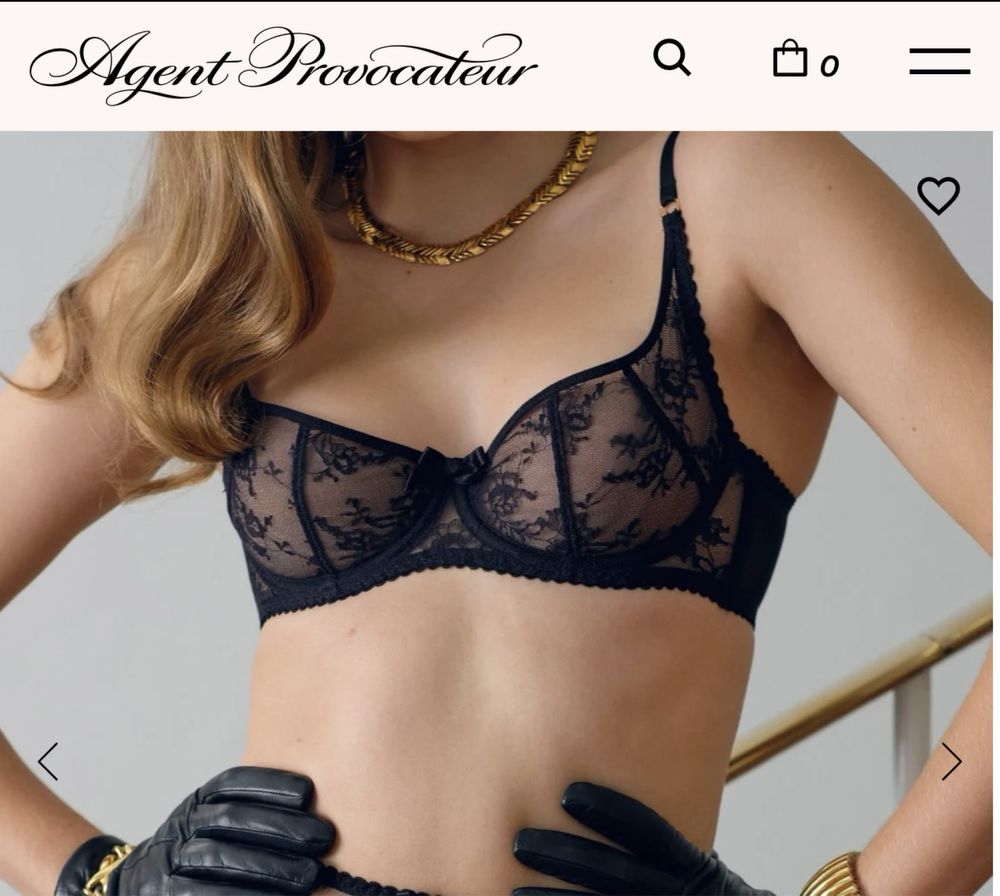 Sutien Agent Provocateur negru nou cu eticheta si ambalaj original