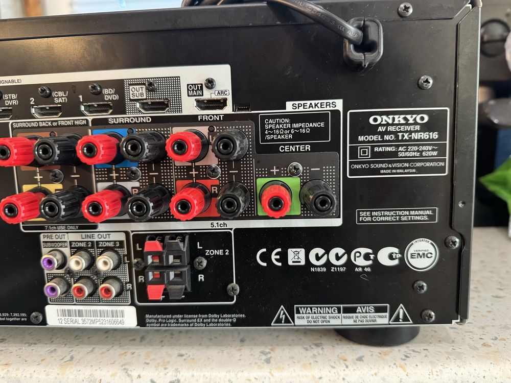 Onkyo TX-NR616 качестве ресивър