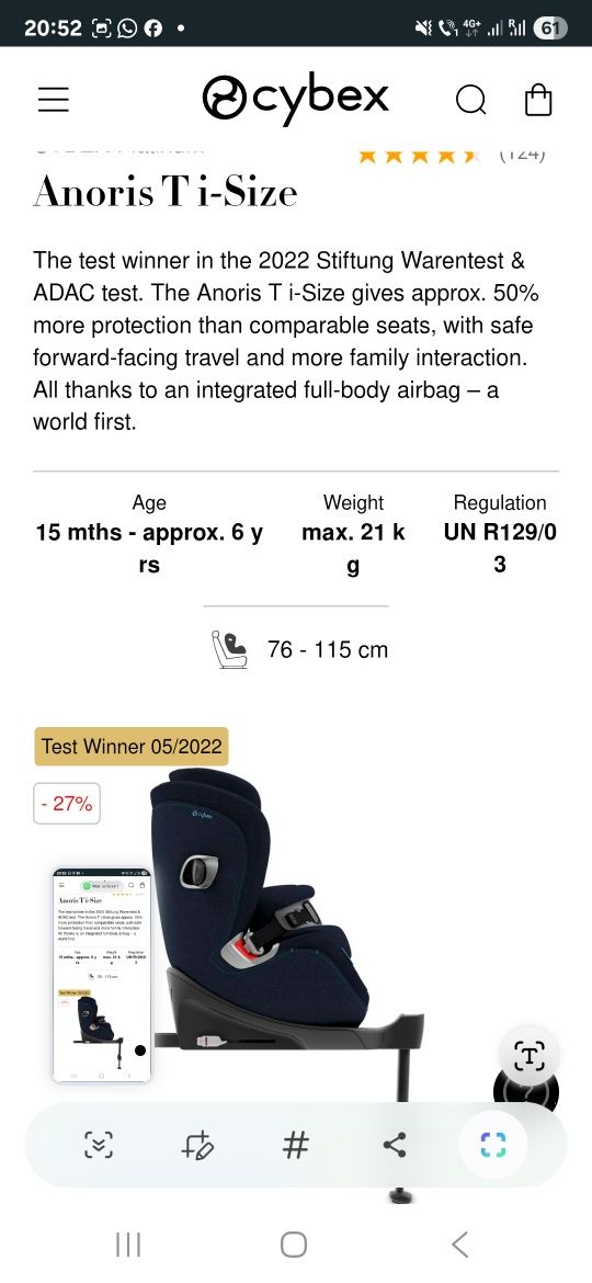 Scaun auto Cybex Anoris T i-Size