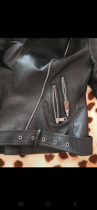 Geaca biker neagră