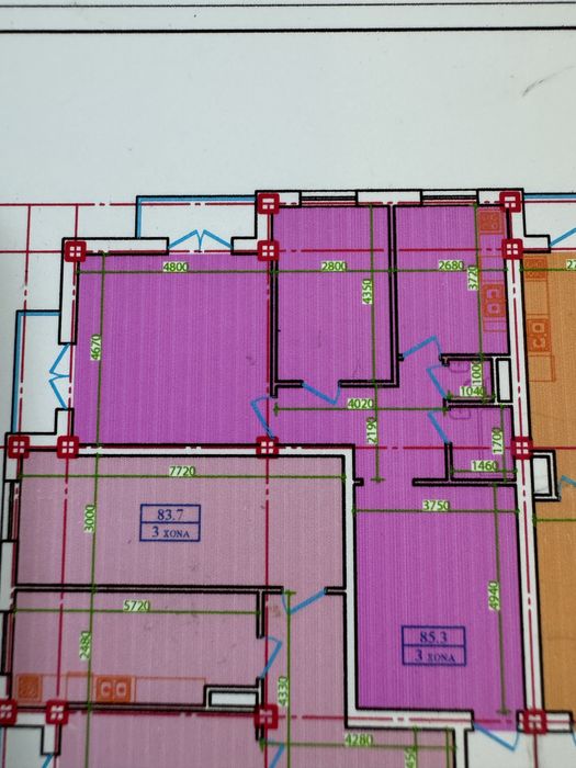 Своя Юнусабад-13 Новостройка 3/5/8 Коробка 88м2