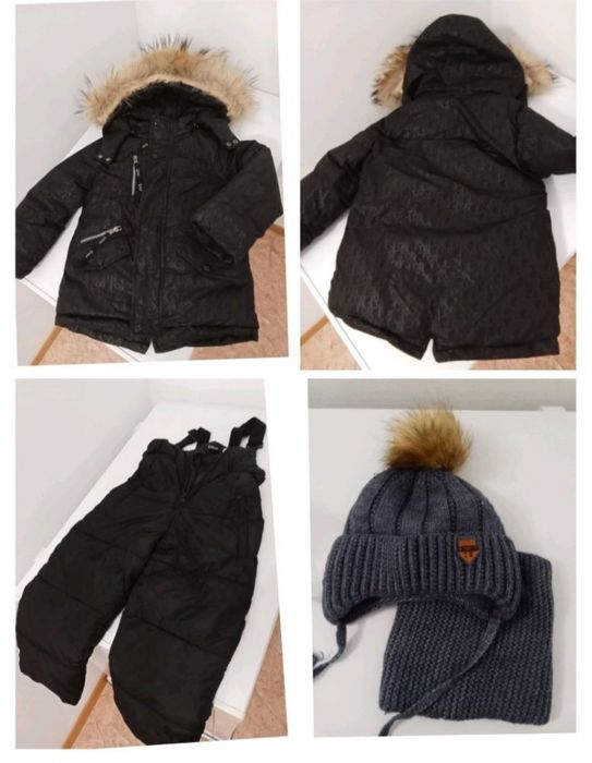 Зимние куртка и шапка снуд