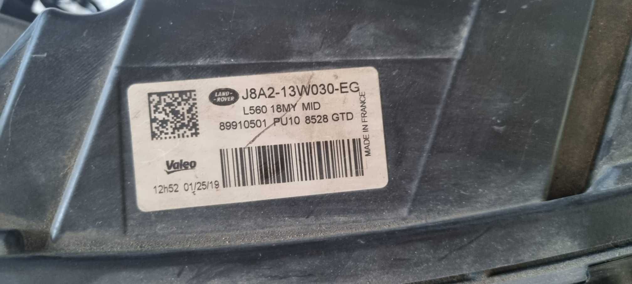Far stanga complet masina europa Range Rover Velar cod J8A2-13W030-EG