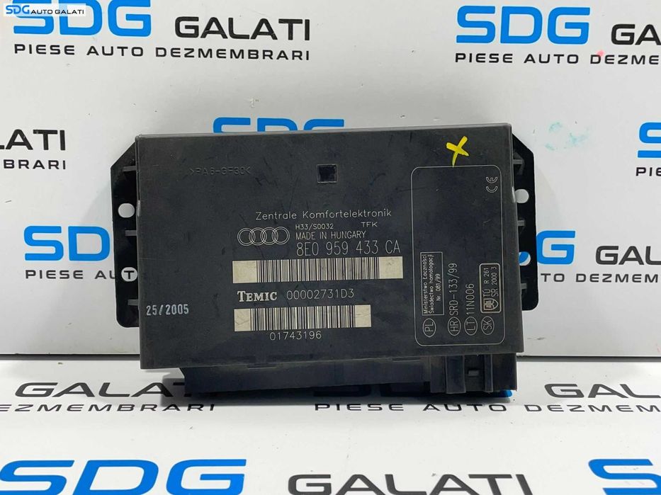 Modul Unitate Calculator Control Confort Audi A4 B7 2004 - 2008 Cod 8E0959433CA [L3743]