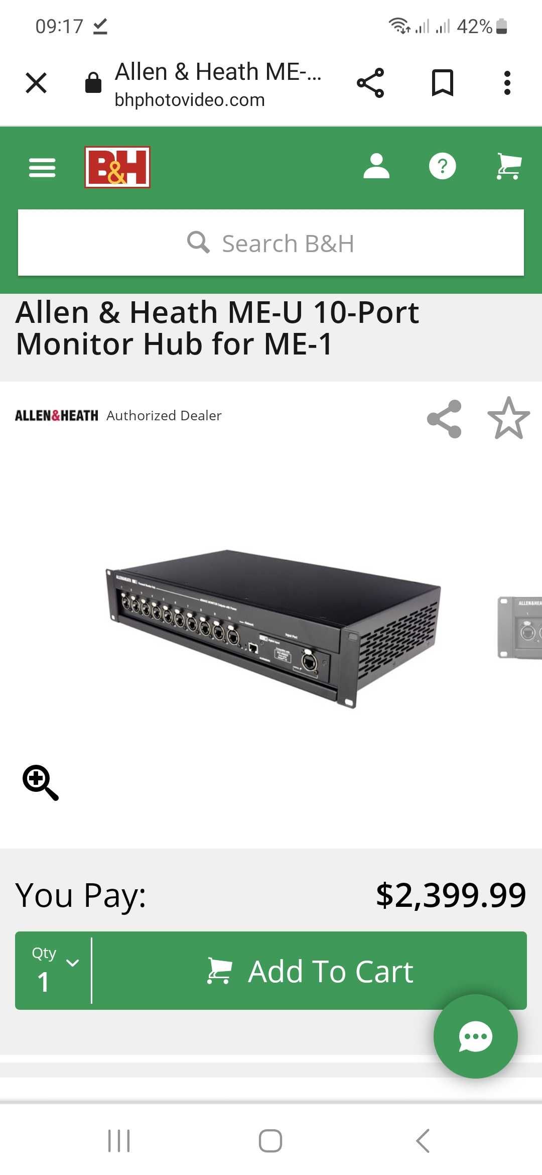 Allen & Heath ME-U Universal POE Monitor Hub, Nou