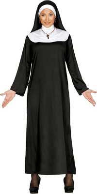 FIESTAS GUIRCA NUN Модна рокля на монахиня, костюм за възрастни жени