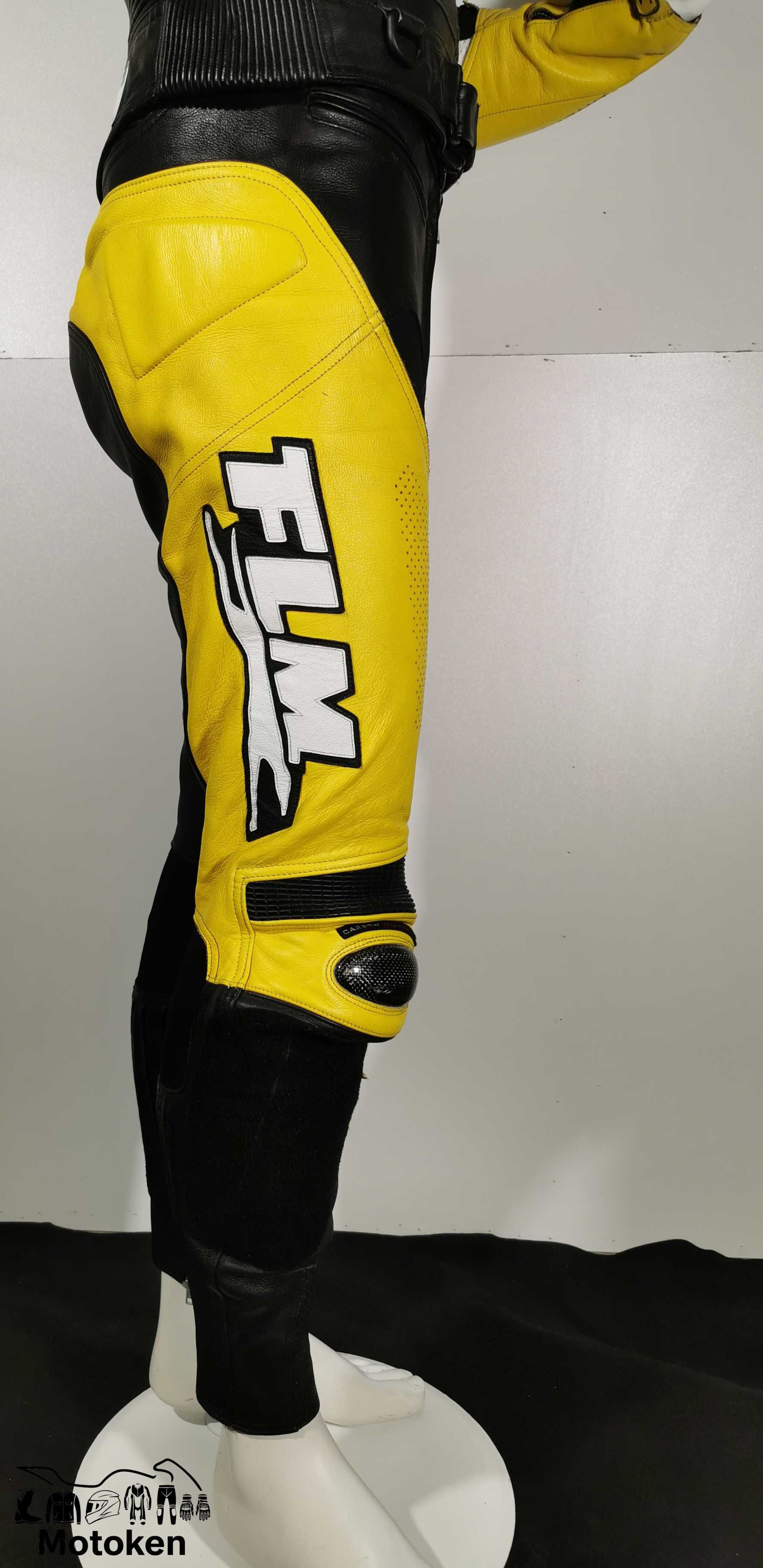 Costum moto piele FLM cu cocoasa marime 50