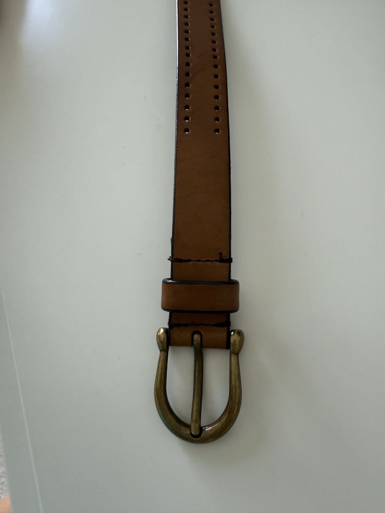 Кафяв кожен колан Massimo Dutti
