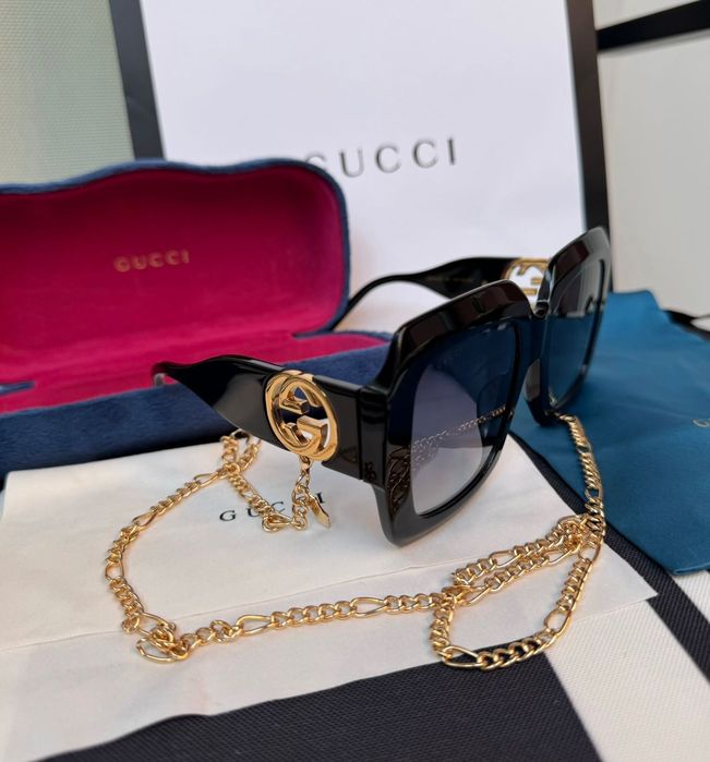 Ochelari de soare originali Gucci cu lanț GG1022S