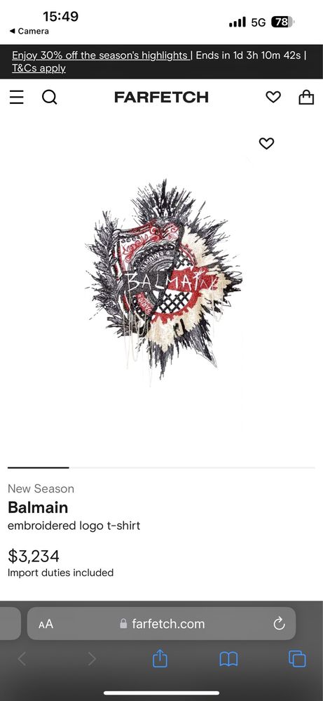 Tricou Balmain Premium Model Deosebit