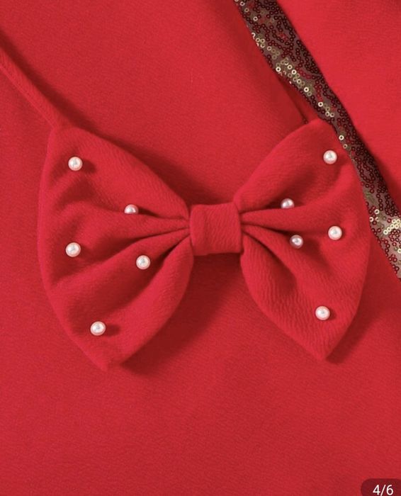 НОВА червена рокля - 11-12 години