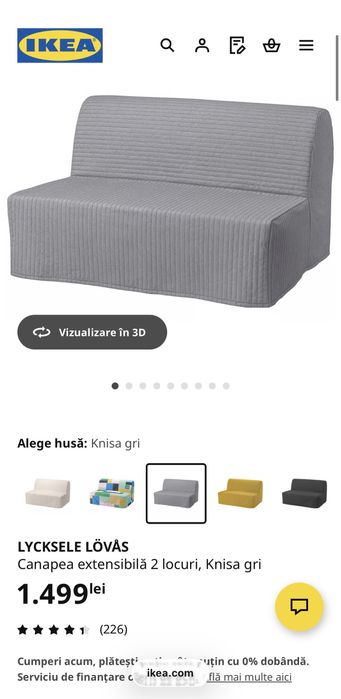 Canapea extensibila ikea