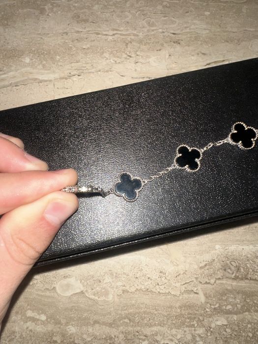 Van Cleef & Arpels VCA Silver Black 5 Motifs Alhambra