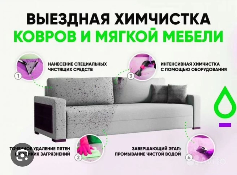 Химчистка  мягкой мебели.