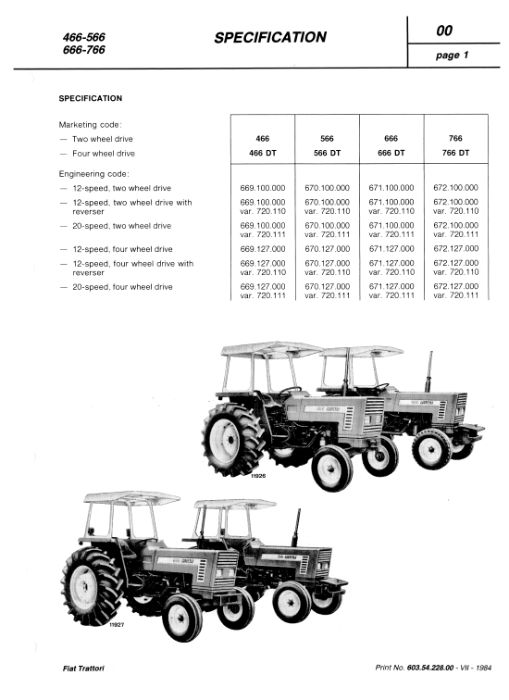 Manual de service reparatii catalog piese tractor combina Ford Fiat