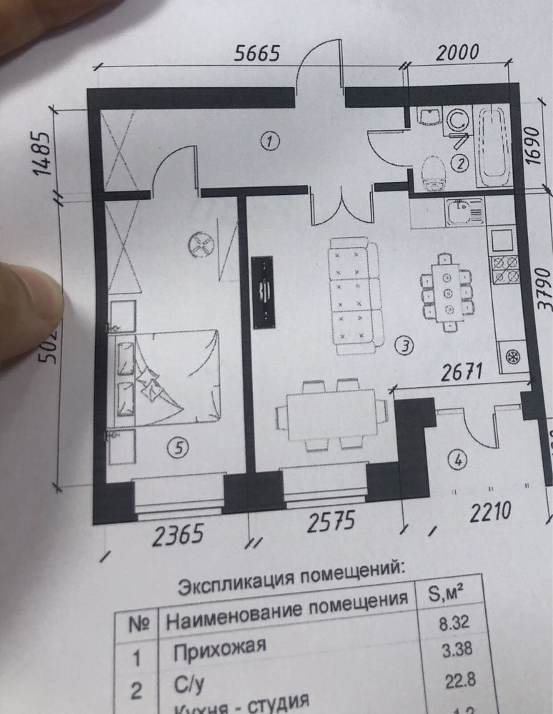 2х комнатная квартира на орбите 1 16/9