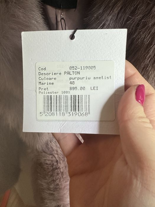 Palton BSB -nou, eticheta