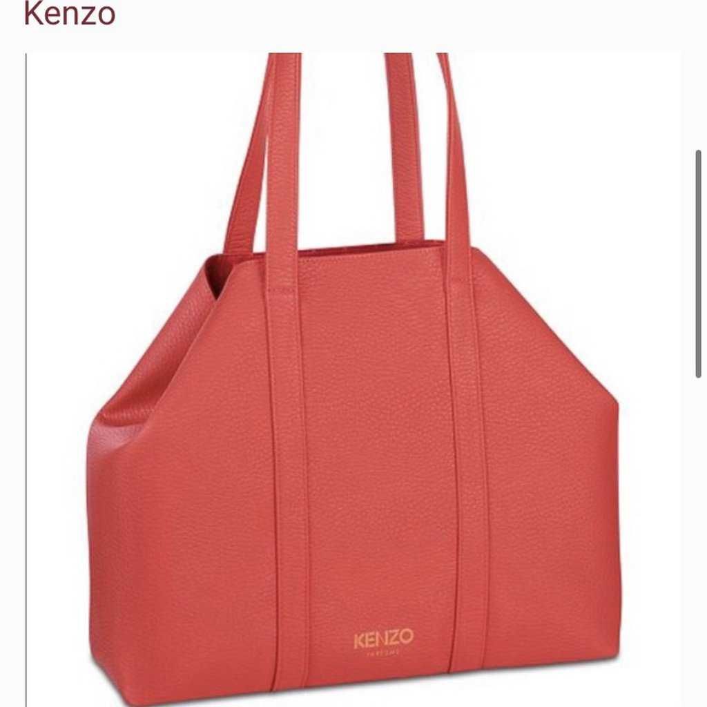 Дамска чанта Kenzo в коралов цвят