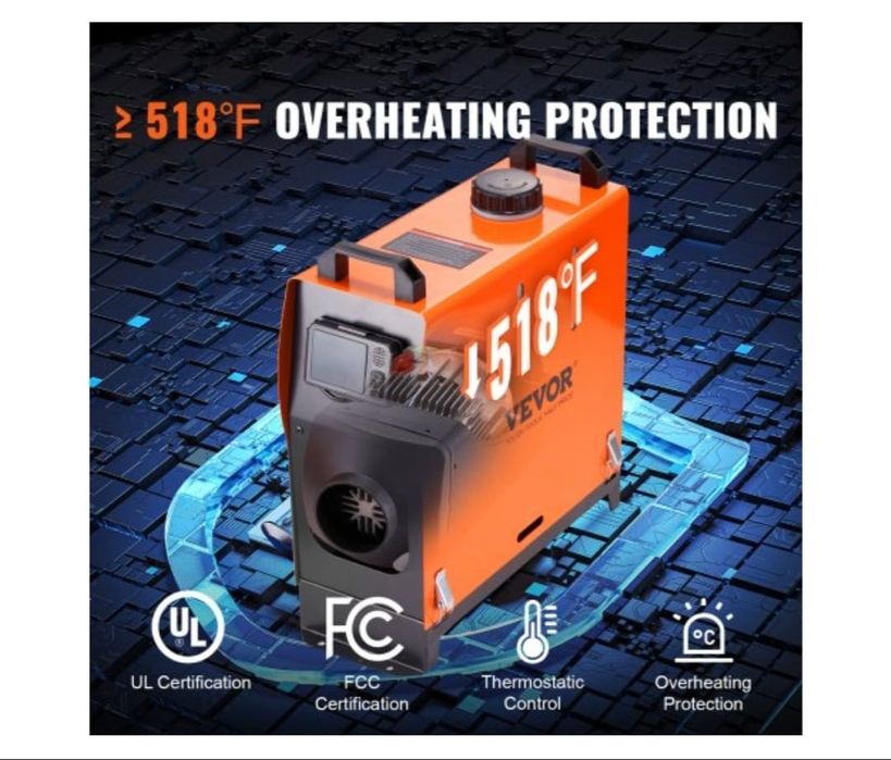 Sirocou diesel VEVOR All-in-one 12V 8KW ca webasto